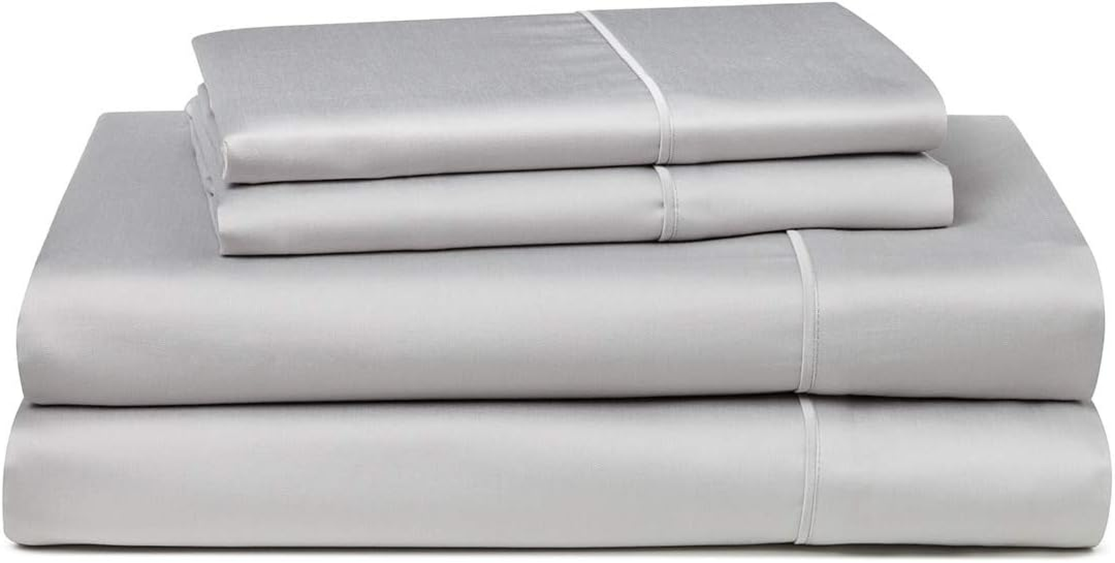 Alessia Bamboo Cotton King Sheet Set - Perla Grey