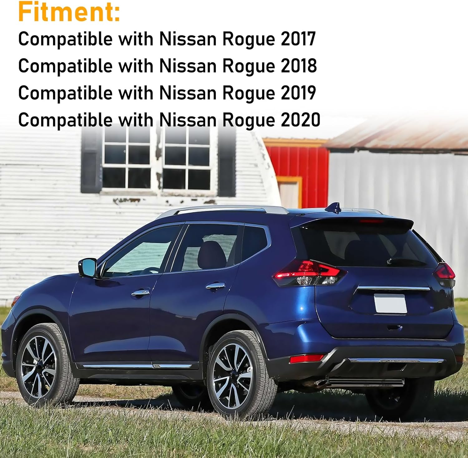 Compatible with Nissan Rogue Rear Bumper Reflector 2017-2020,Left Driver & Right Passenger Side Red Marker Trim Replace for 265656Fv0B,265606Fv0B,Back Reflectors Light W/O Bulb image number 5