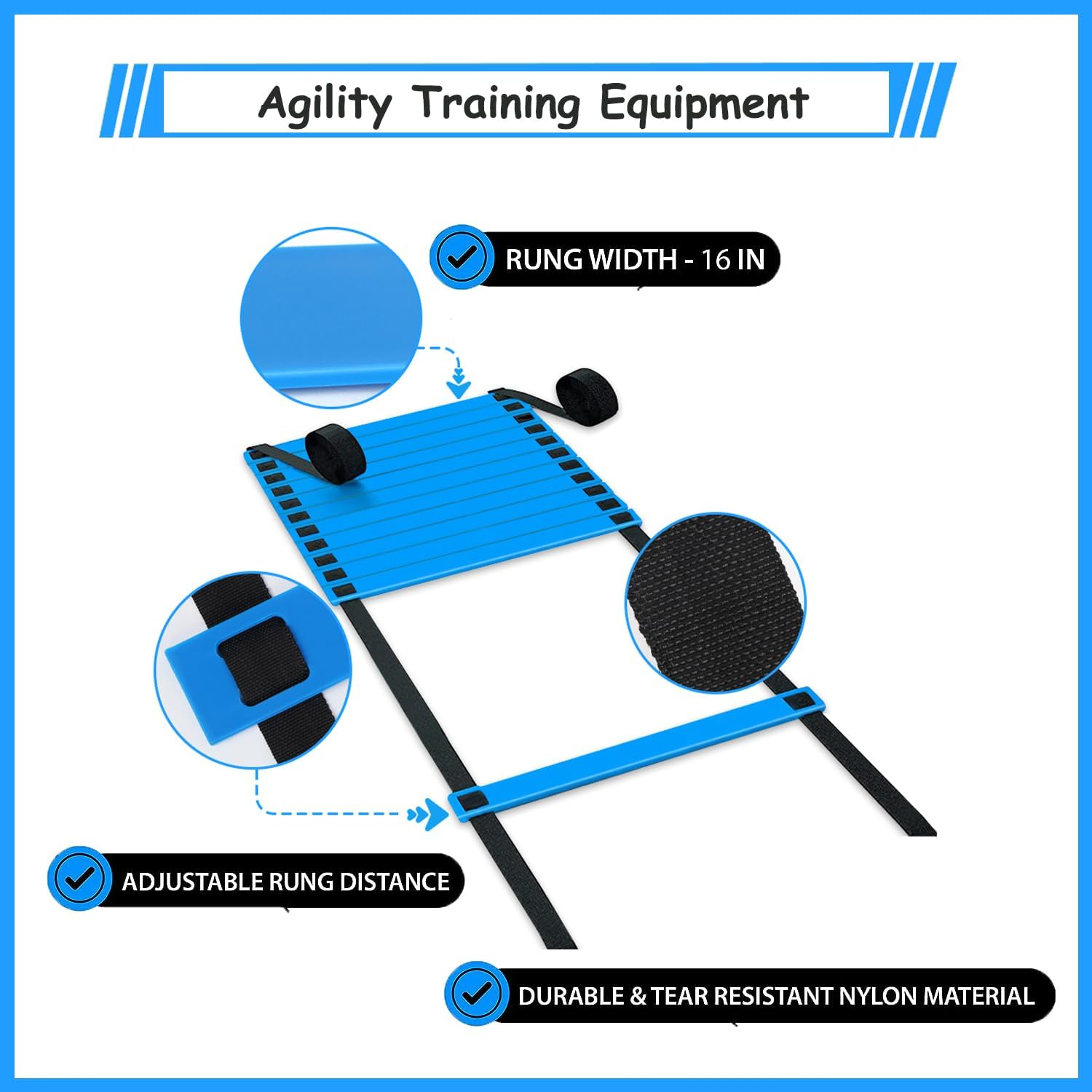 TGLITC Soccer Agility Training Equipment Set, Football Accessories Agility Ladder, Disc Cones, Kick Trainer - Speed Training Equipment Gifts for Boy image number 6