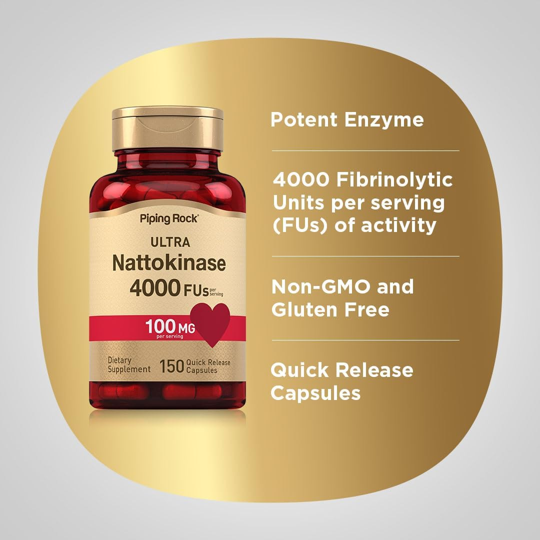 Piping Rock Nattokinase 4000 FU | 150 Capsules | 200Mg Supplement | Non-Gmo, Gluten Free image number 5