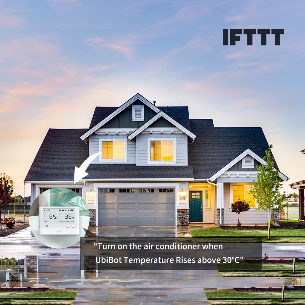 Ubibot Ws1Pro Wifi Temperature & Humidity Monitor, No Subscription Fee, 7 * 24 Monitor and Alerts, 4.4&rdquo; LCD Screen, Compatible with Alexa, IFTTT image number 5