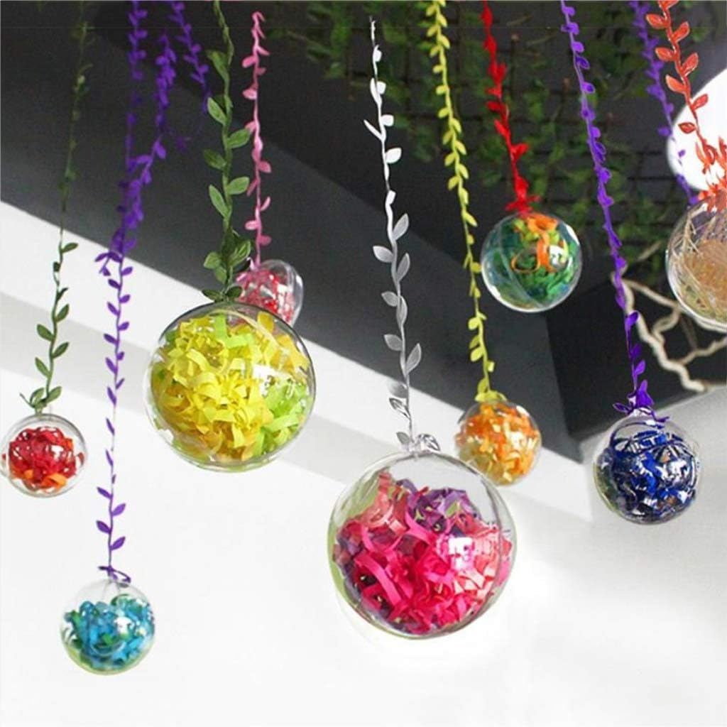 Clear DIY Fillable Plastic Ornaments Hollow Christmas Baubles Wedding Party Holiday Decoration- Pack of 30-4Cm image number 4