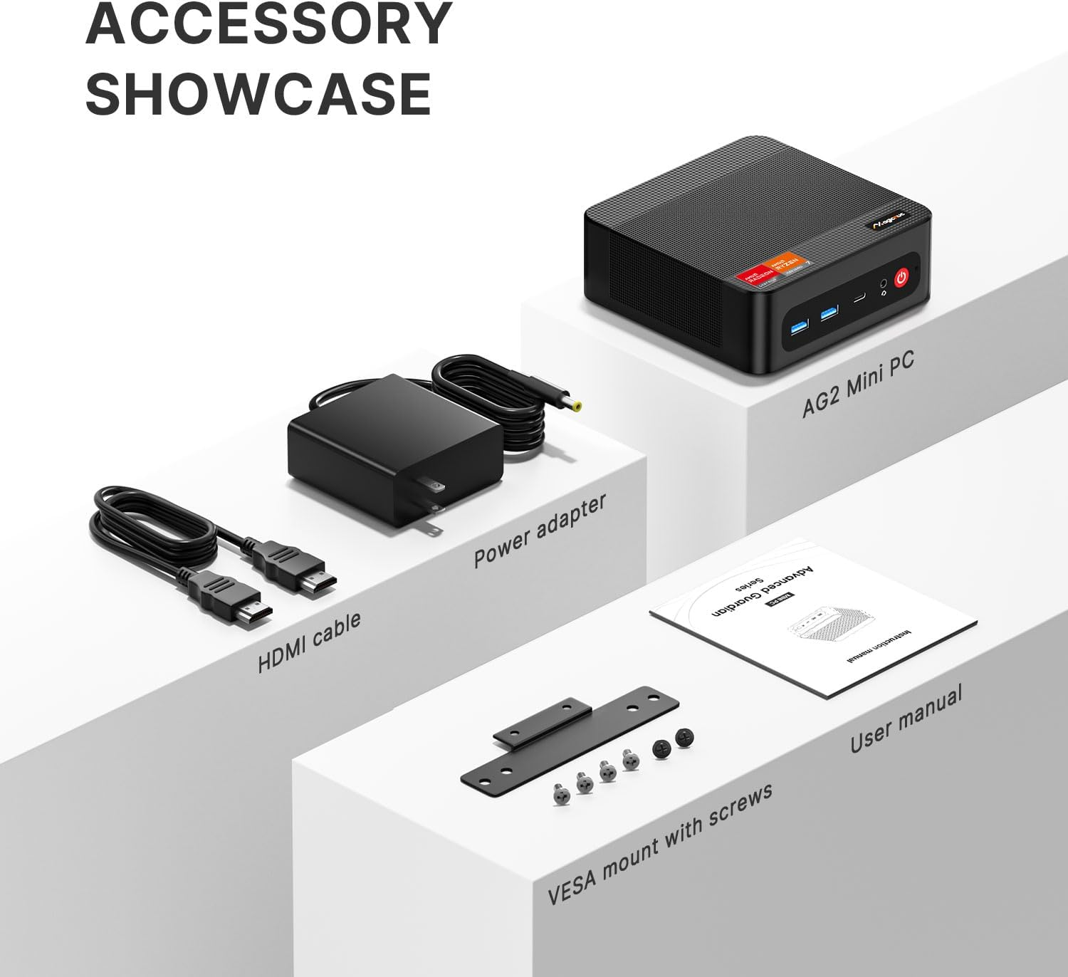 Mini PC MAGICNUC AG2 AMD Ryzen 7 7840HS (Up to 5.1Ghz, 8C/16T) Mini Computers DDR5 32GB RAM 512GB M.2 Pcie Nvme SSD, Mini PC Windows 11 Pro | Dual RJ45 LAN | HDMI & DP & USB-C | 4K 60Hz | Wifi 6E image number 6