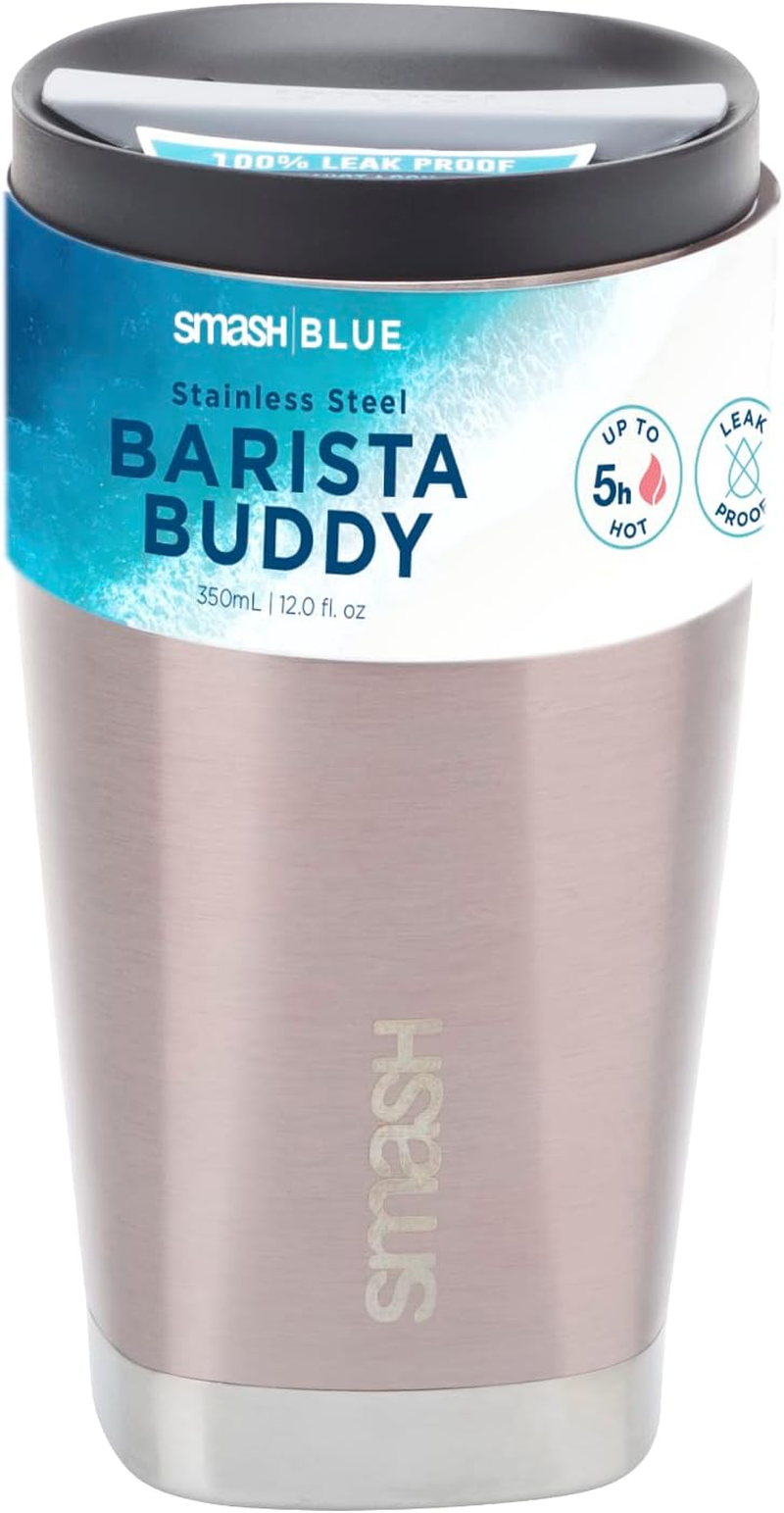 Smash Stainless Steel Twist & Lock Coffee Travel Cup/Mug 350Ml/ 12 Fl Oz Blush image number 7