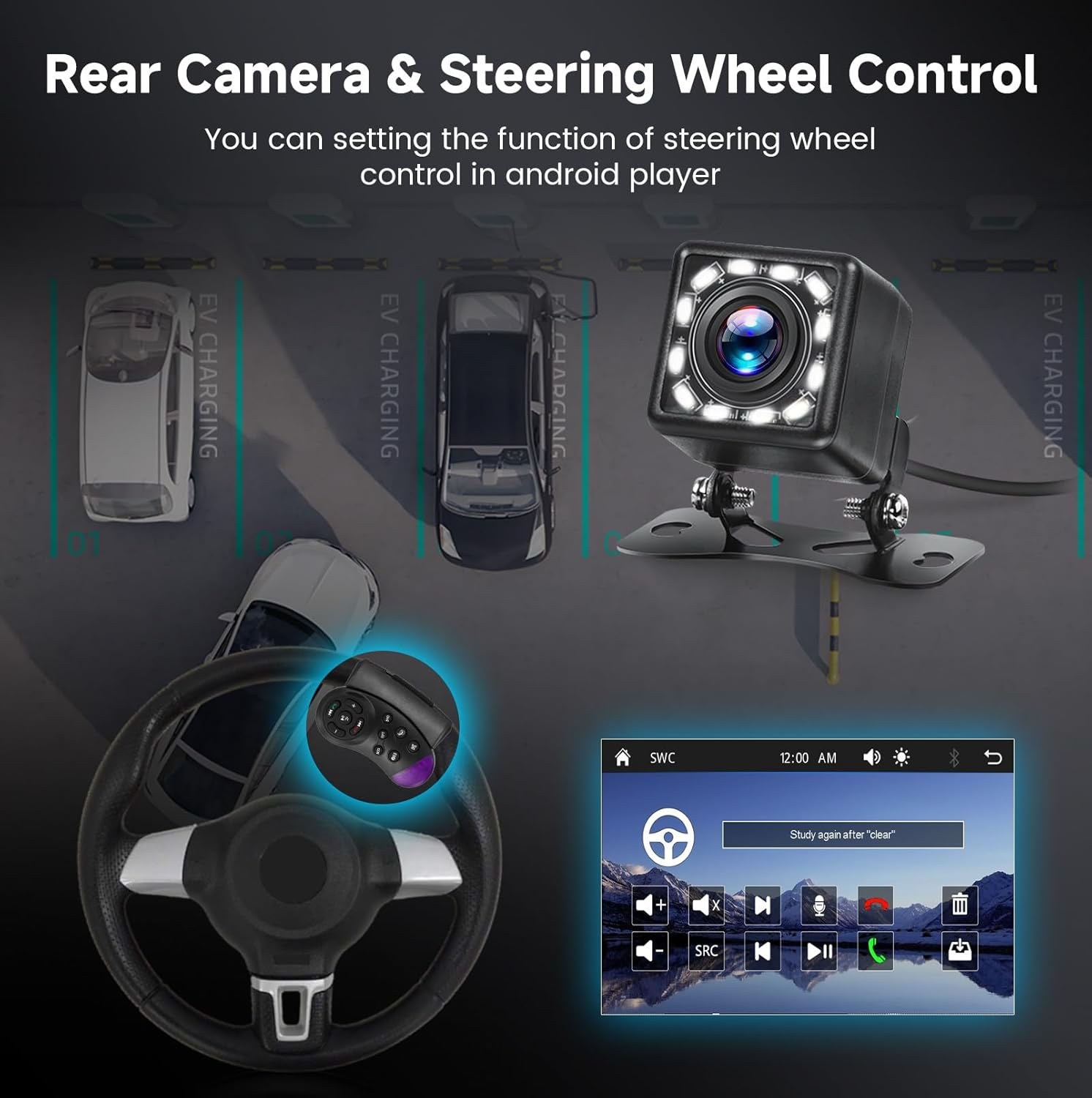 Single Din Flip Out Car Stereo with Wireless Carplay Android Auto, Hodozzy 7 Inch Car Radio Bluetooth with Touch Screen, FM Radio, EQ, SWC, Support U Disk/Usb/Type-C and Reversing Camera image number 5