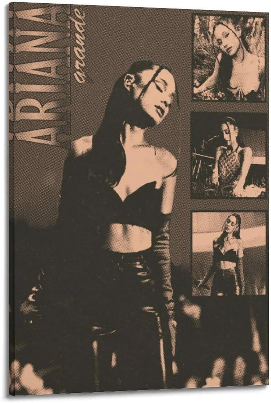 Art Ariana Music Grande Poster Poster Canvas Painting Wall Art Picture Home Decor Print for Bedroom Living Room Dorm Study Bar Office 08X12Inch(20X30Cm) image number 4