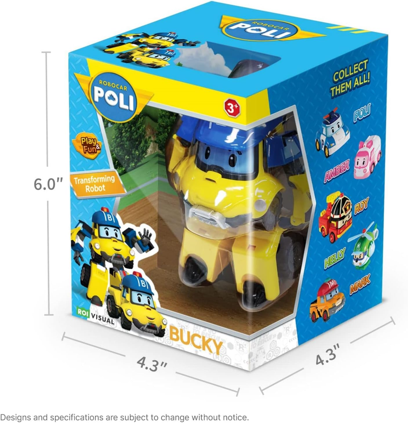 Robocar Poli Transformable Vehicle Bucky - 4Inch image number 4
