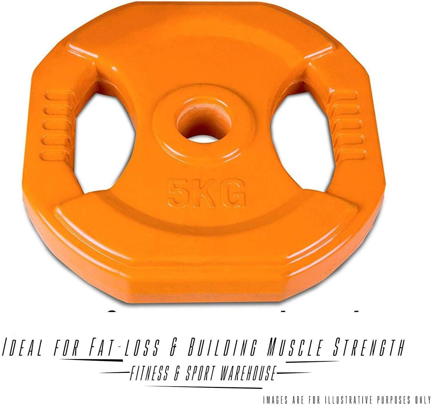 HCE Hex Barbell Weights - Crossfit Barbell Pump Set - Bench Press Barbell Coloured Plates for Power Weightlifting, Full Body Building Workout Gym Training Equipment - 2.5Kg X 2 image number 2