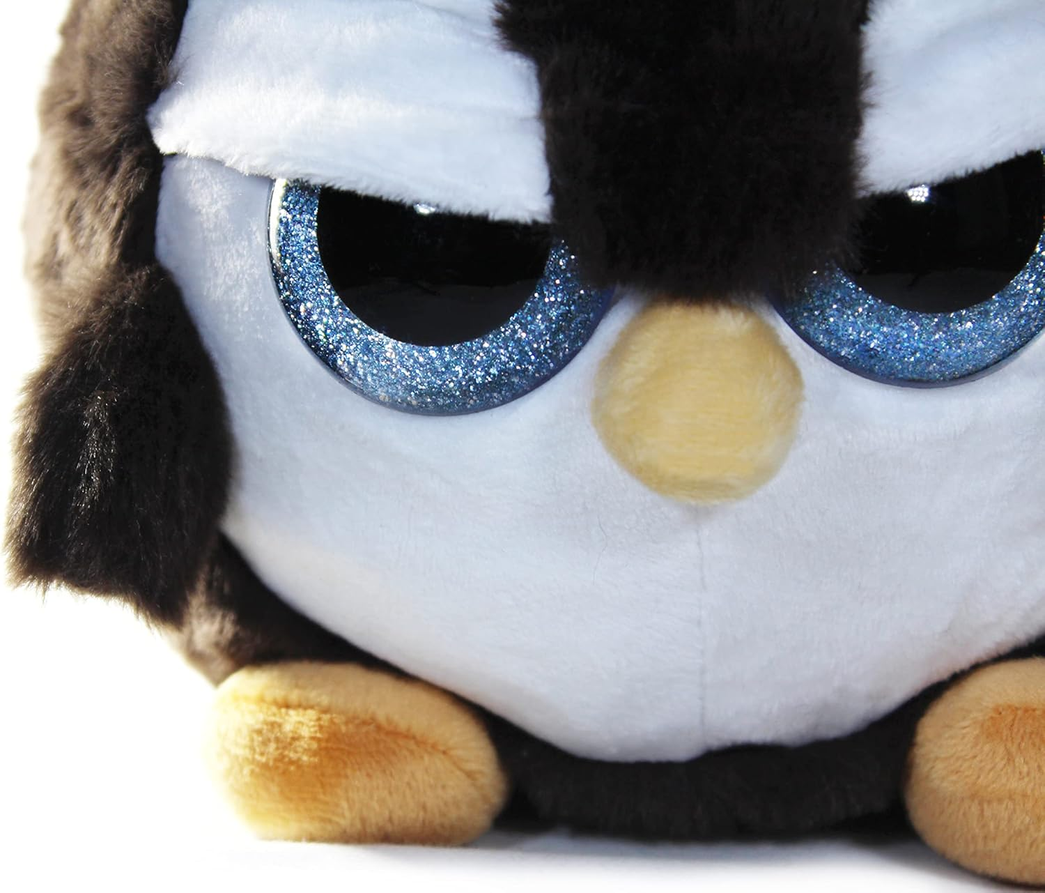 Grumpy Penguin - Adorable Super Soft Plush Stuffed Animal Toy (Glitter Eyes) - Large 10 Inch - Unique Funny Toys for Kids and Adults