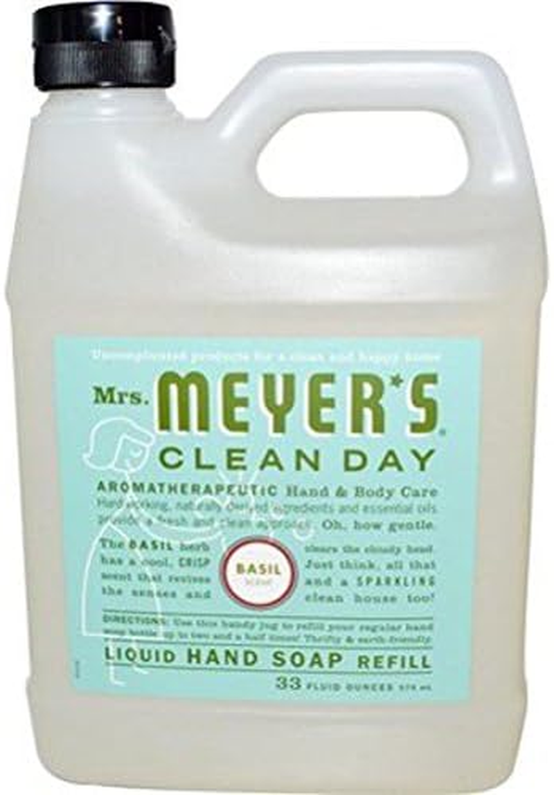 Mrs. Meyers Liquid Hand Soap Refill Liquid 33 Oz Basil Scent