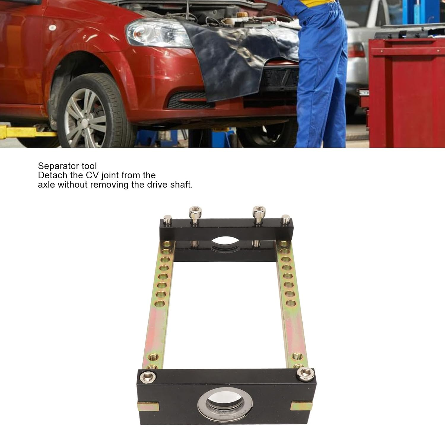 CV Joint Removal Tool, Adjustable CVJ Puller Separator Tool with Three Bearings, CVJ CV Axle Puller U Joint Removal Tool, Universal Cars, Prevents Damage image number 4