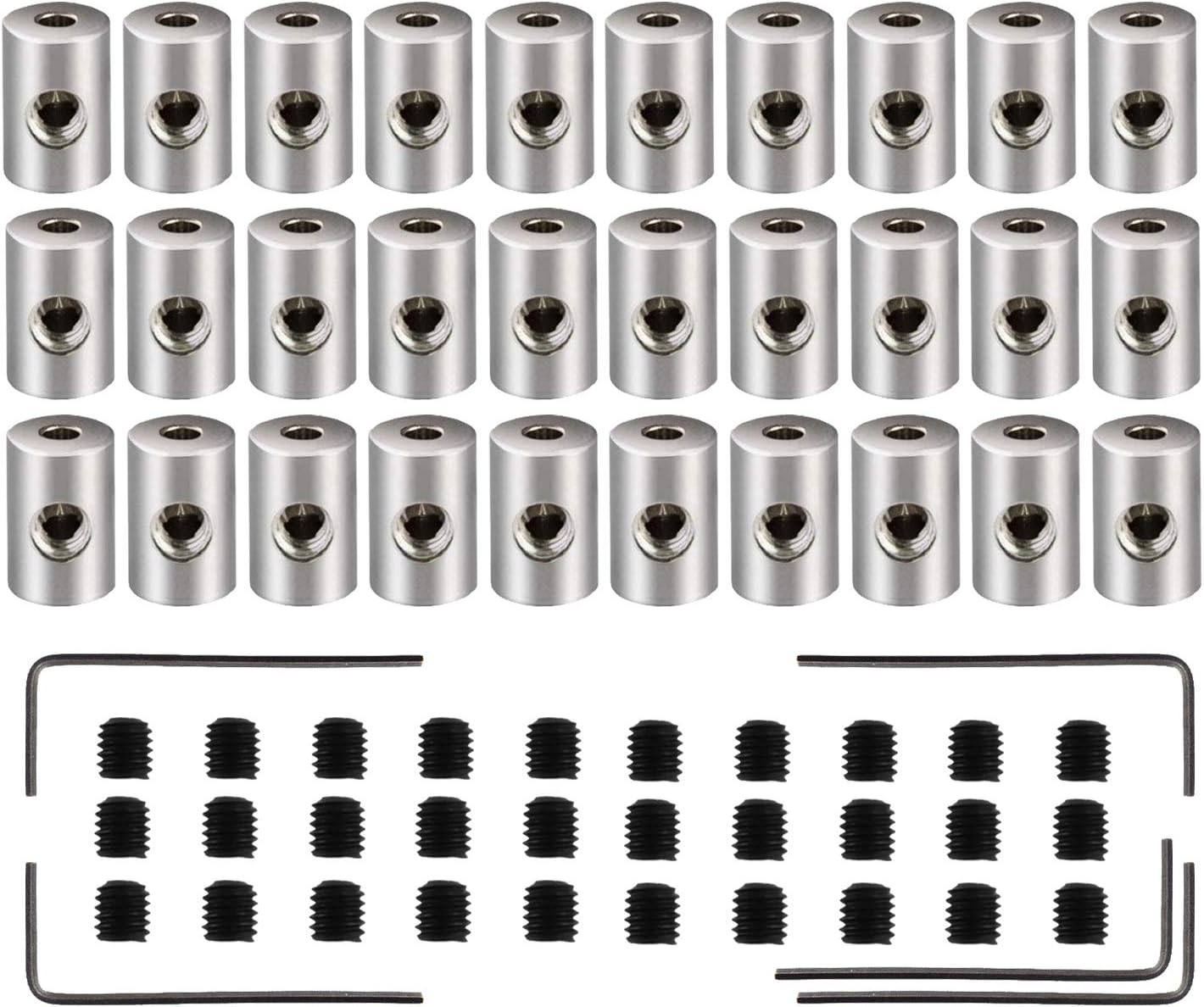 BEADNOVA Pin Keeper with Allen Wrench Pin Back for Backpack Enamel Pins Label Pins Locking (50Pcs, Allen Wrench Included)