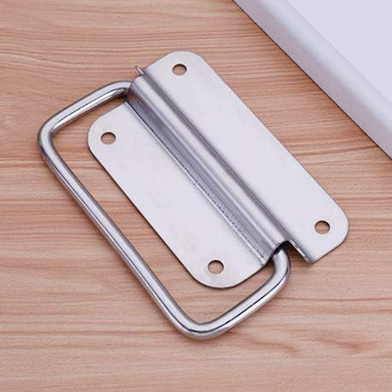 Folding Handles, Stainless Steel Box Handle, Foldable Carry Handles, Box Handle, Hardware Boxes Handle, Silver Handles, Tool Box, Door Puller, Folding Handle for Boxes, Handles for Toolbox, Door, Tool image number 3