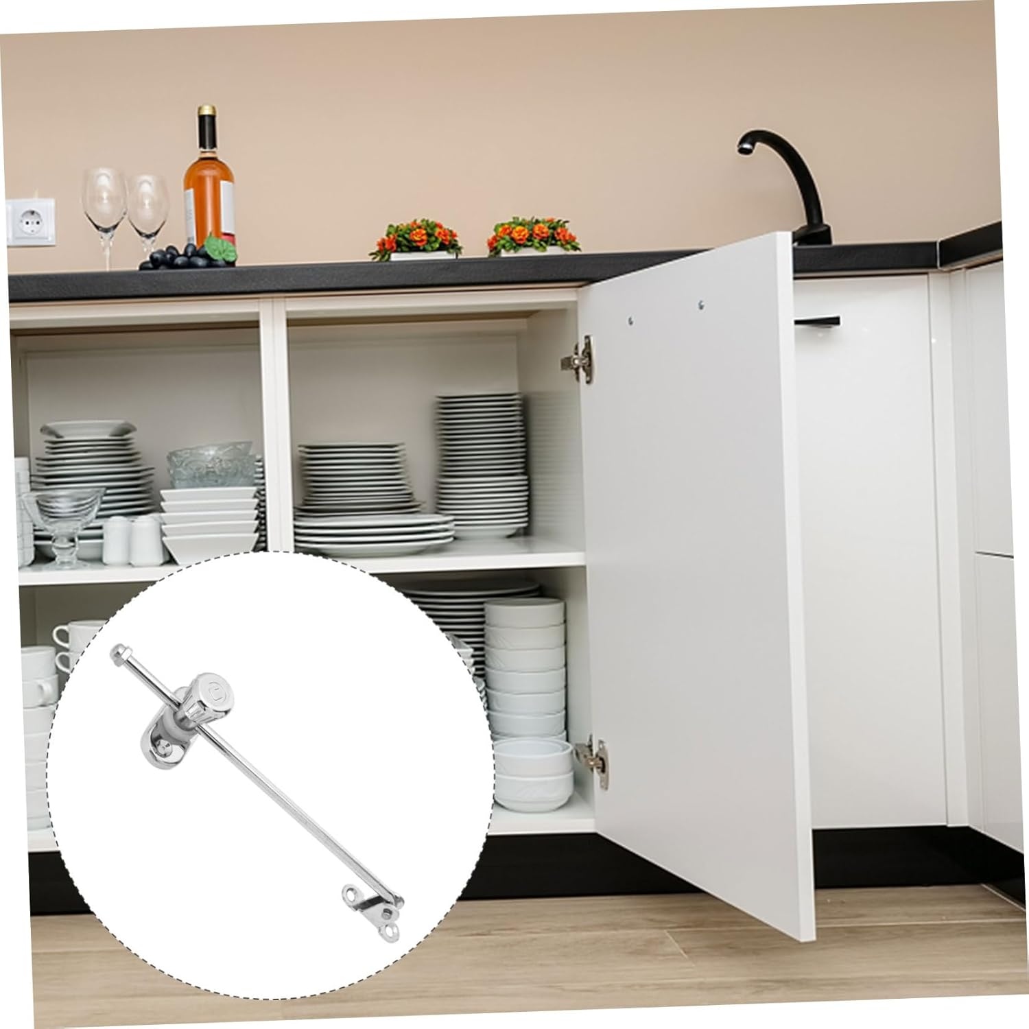 Uonlytech 2Pcs Gas Spring Support Strut for Cabinet Doors Strong Lift Strut Rod Easy Install Material image number 2