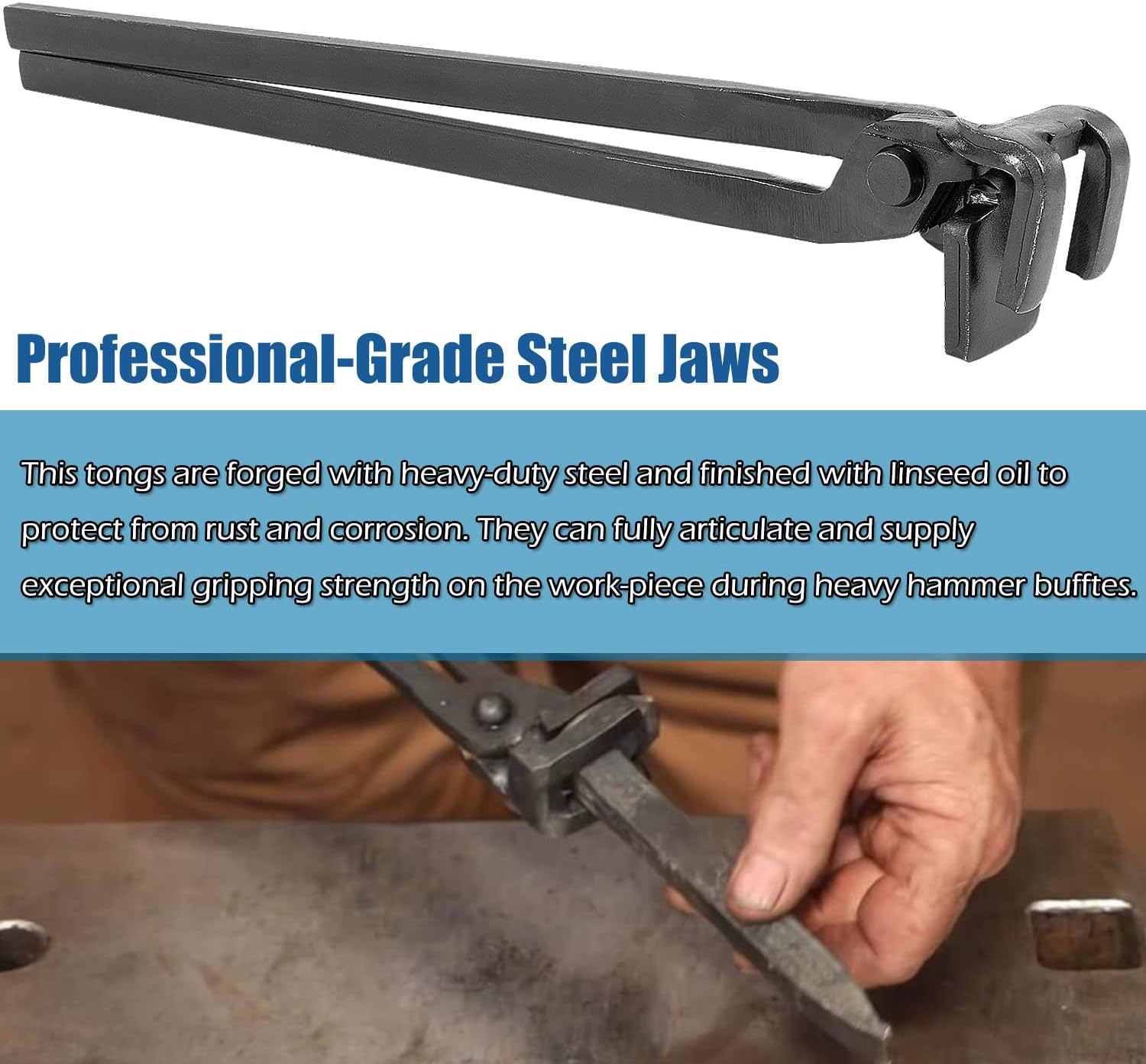 Blacksmith Railroad Spike Tongs image number 2