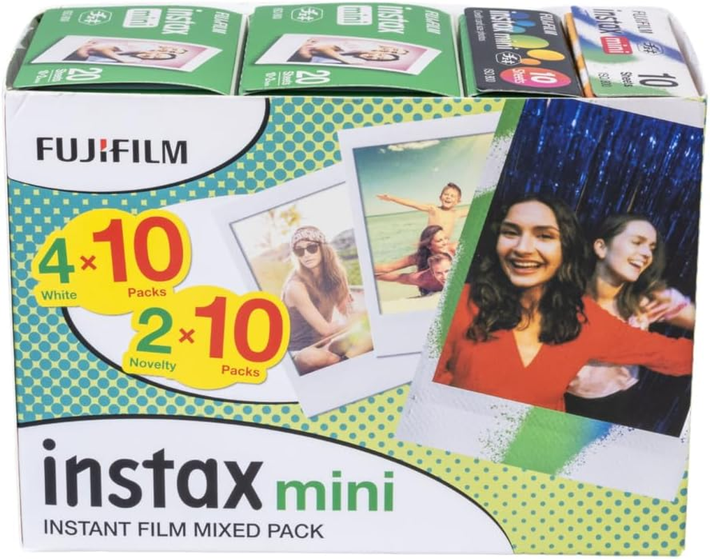 Instax Fujifilm Mini Film, Mixed 60 Pack (4X10 White, 2X10 Novelty Film) image number 3
