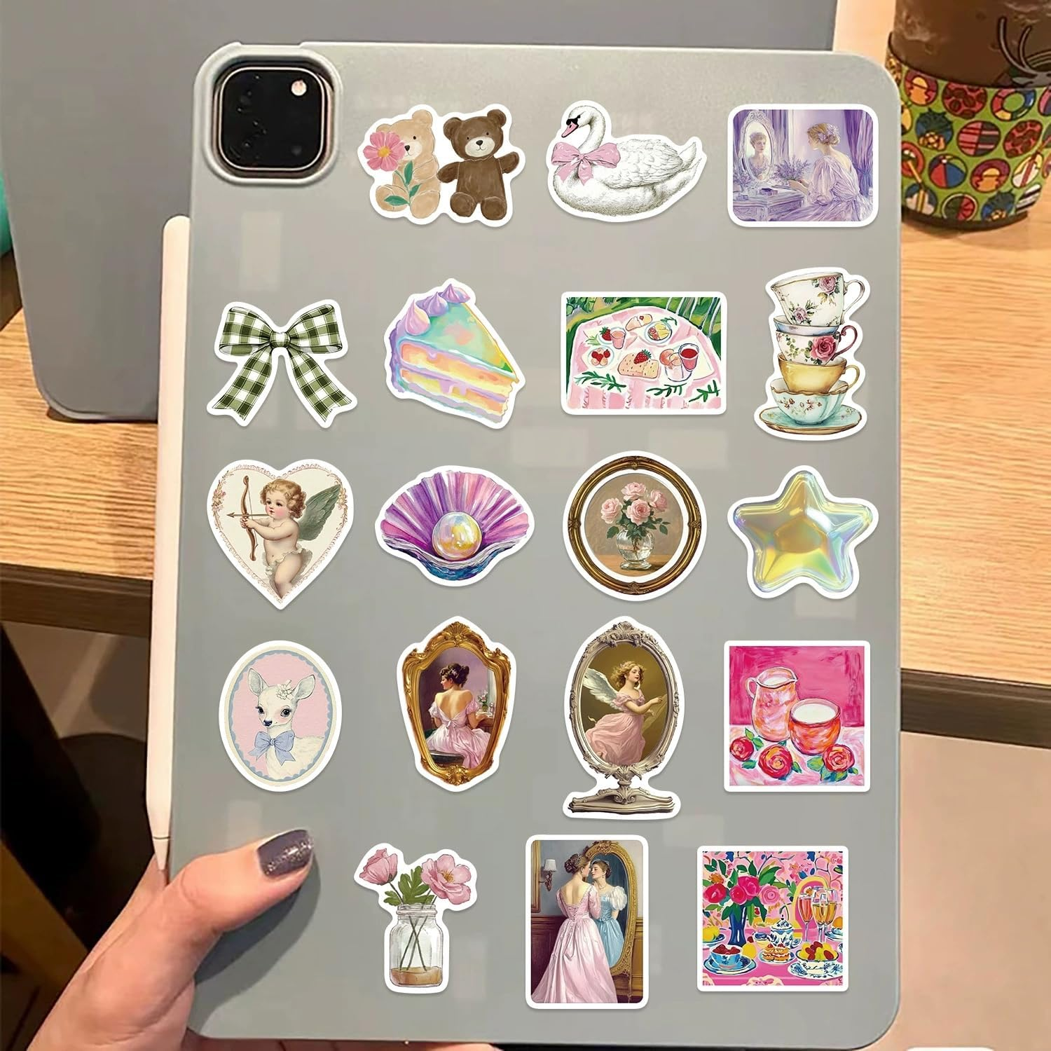 100Pcs Aesthetic Vinyl Stickers,Y2K Retro Graffiti Stickers,Waterproof Sticker for Phone Laptop Bottles Skateboard Computer Phone Luggage Guitar Gifts Sticker for Kids Teens Girls image number 3