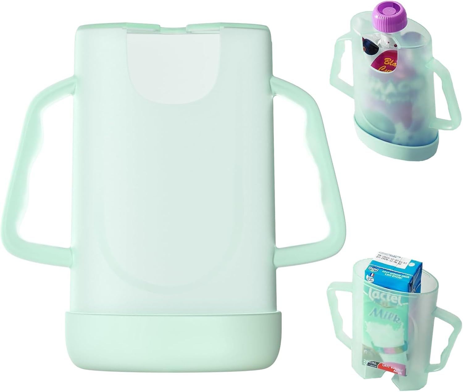 Squeeze Pouch Holder for Food Pouches and Juice Boxes, Mess-Free Self-Feeding, Easy-Grip Handle for Little Hands, Ideal for Fostering Toddler Independence