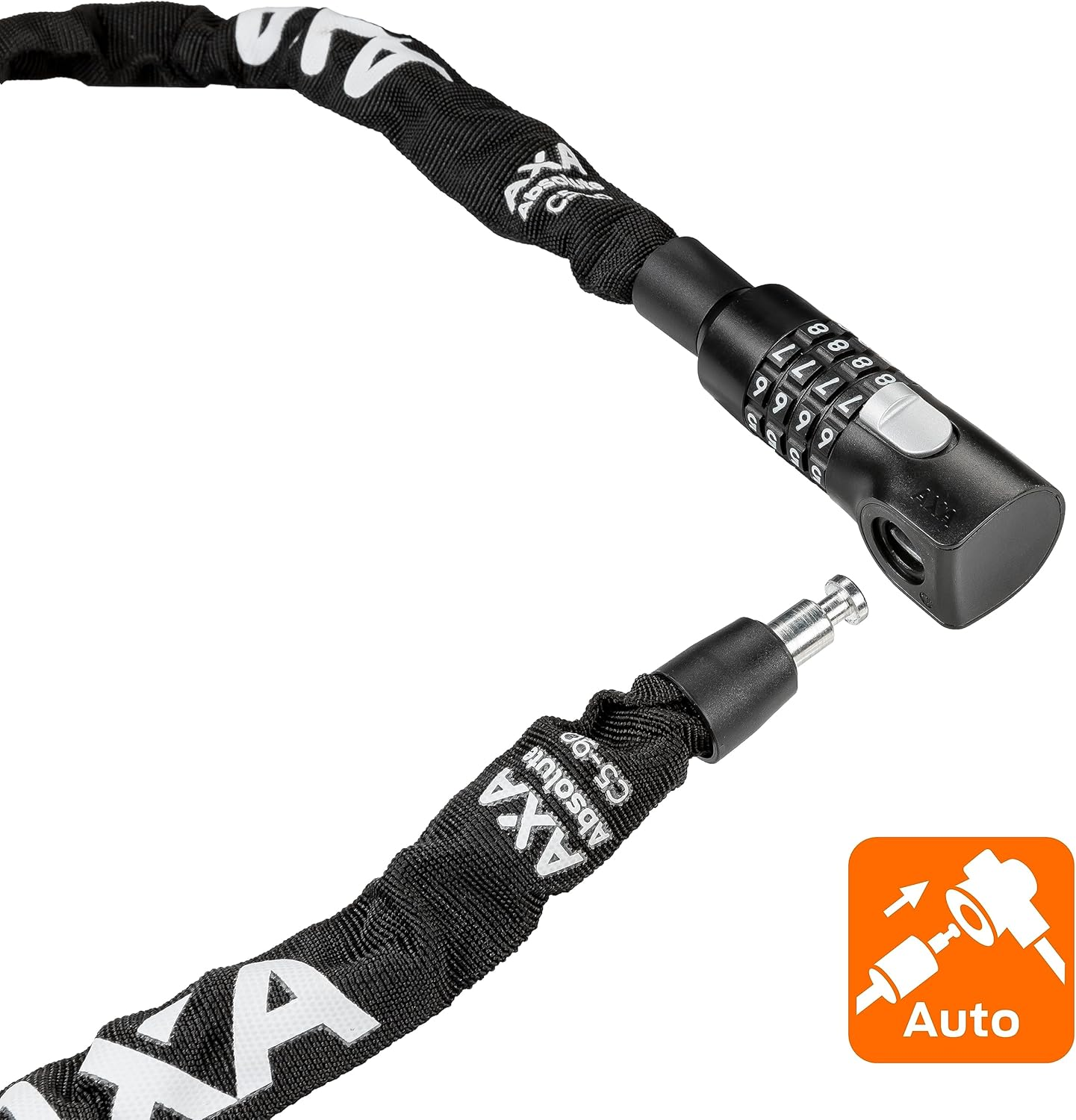 AXA Absolute C5-90 Chain Lock with Code - Length 90Cm - Security Level 7 - Steel Links 5Mm image number 3