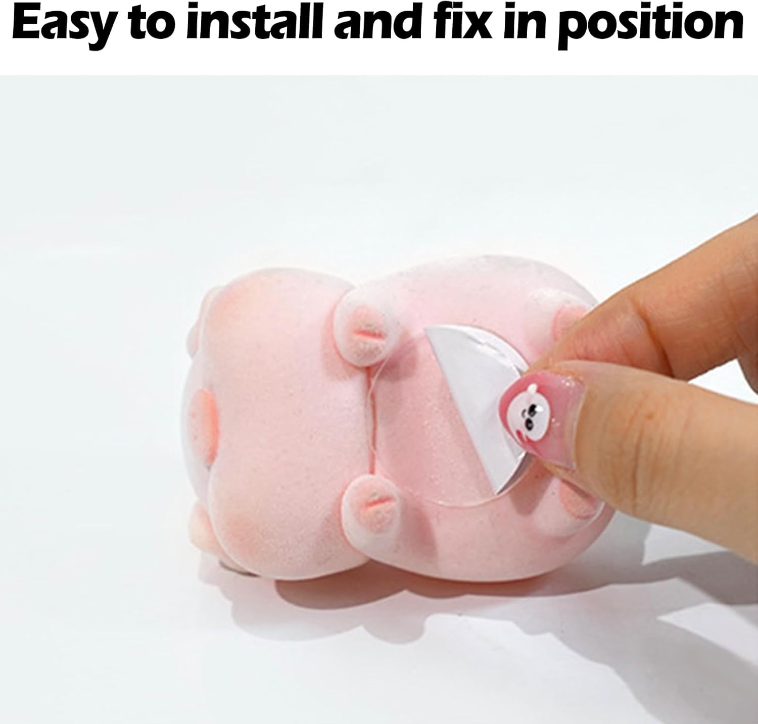 Cute Furry Animal Rear View Mirror Accessories, Car Dashboard Ornament Center Screen Decoration Rearview Mirror Charm, Car Accessories Interior Decor for Women/Men image number 4