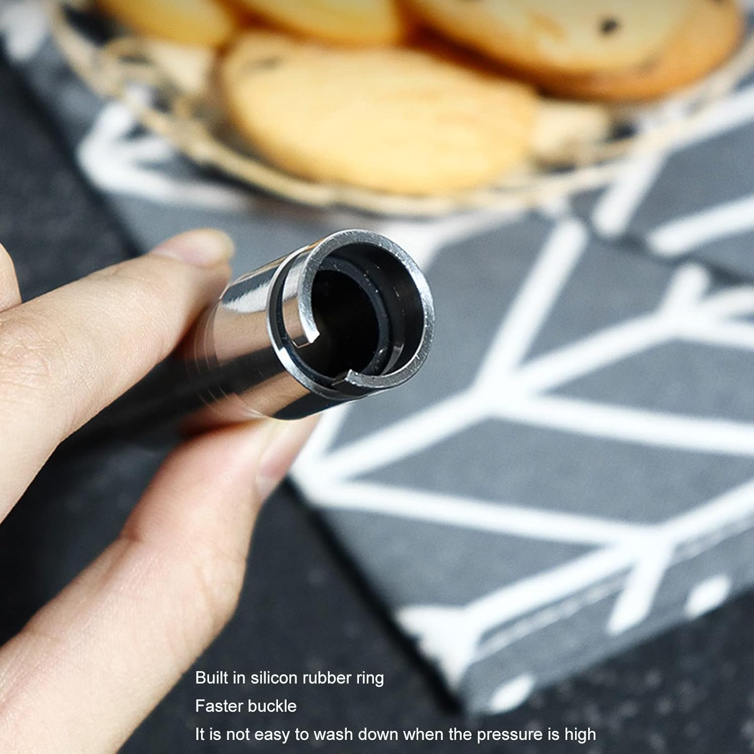 Coffee Machine Steam Nozzle, Stainless Steel Coffee Machine Spout Espresso Coffee Machine Replacement Milk Foam Steam Nozzle for Delonghi ECP3420 EC680, Milk Frother Steam Nozzle image number 2