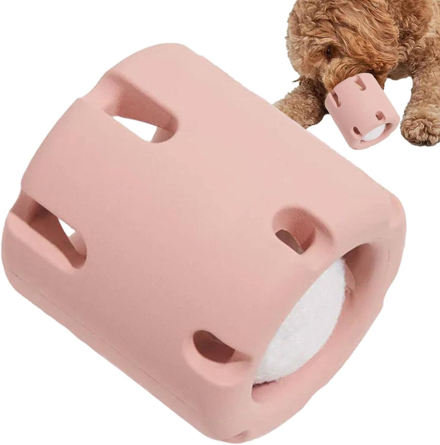 Tennis Tumble Dog Puzzle - Wear-Resistant Tennis Ball Tumble Dog Toy | Bite Resistant Dog Puzzle Ball Toy for Indoor Dog Toy Dog Teeth Chew Toy Shwing image number 3