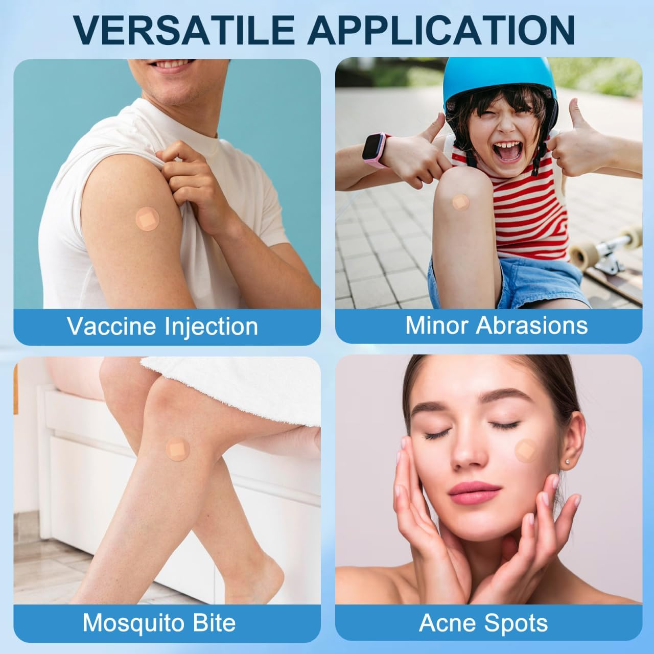 Beavorty Fingertip Bandages Flexible Fabric Bandages PE round Medical Band Detectable Breathable Knuckle Bandages for Care 100Pcs image number 4