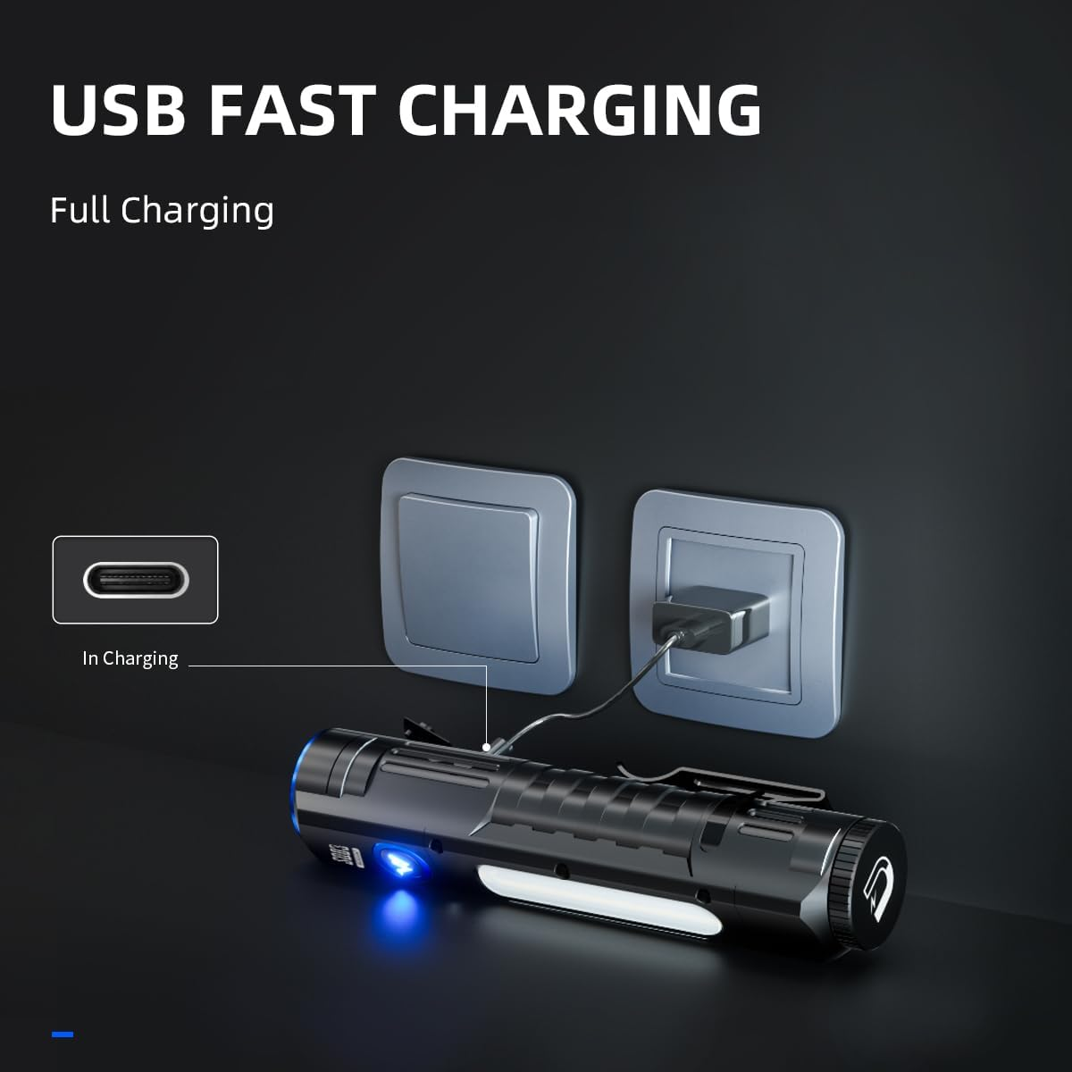 WARSUN Mini Flashlight, Led Flashlight, Waterproof Flashlight, Pocket Flashlight, Rechargeable Flashlight High Lumens, Red Light Flashlight, for Daily Outdoor Use image number 6