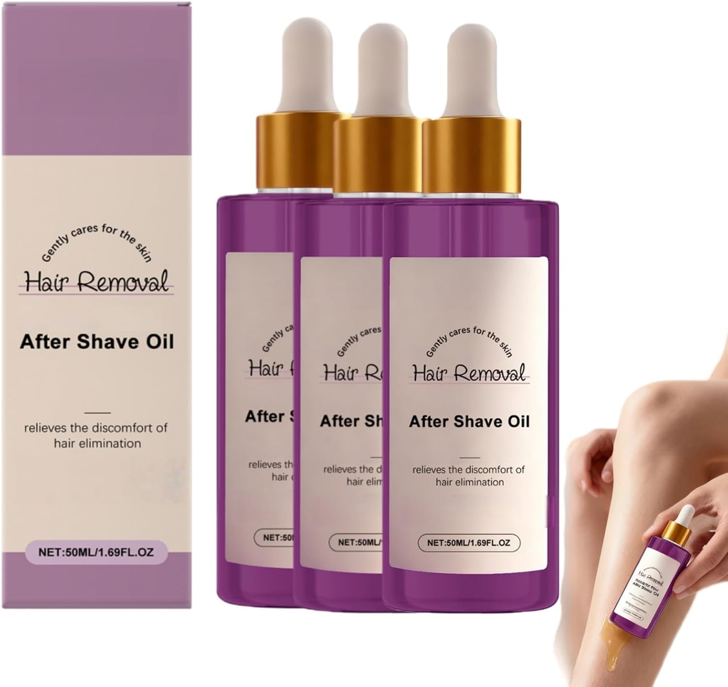 After Shave Oil for Women - Soothing & Moisturizing Formulation for Ingrown Hairs & Dryness, Soothes & Cool Skin to Help Prevent Ingrown Hairs& Razor Bumps, after Wax Care for All Skin Types (3)