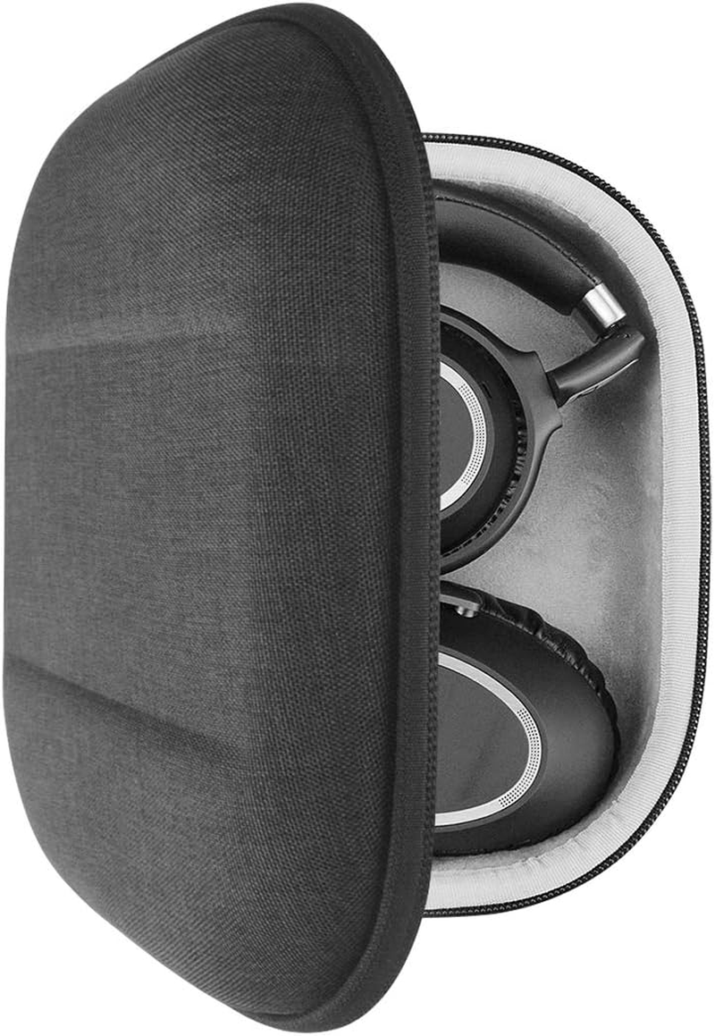 Geekria Shield Headphones Case Compatible with Sennheiser PXC 550-II Wireless, PXC 550, PXC 480, Replacement Hard Shell Travel Carrying Bag with Cable Storage (Dark Grey)