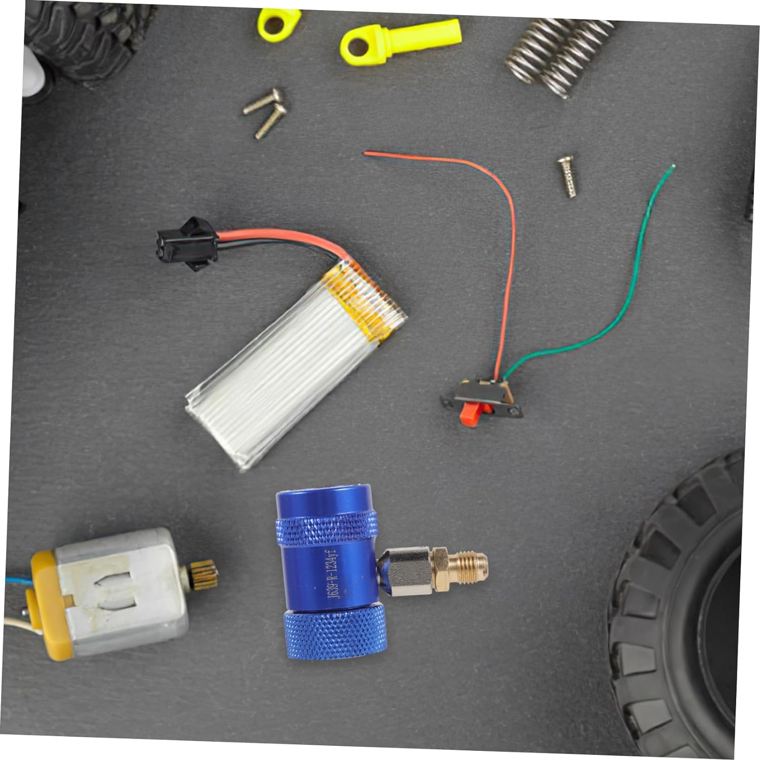 Ibasenice 4Pcs Automotive Refrigerant Connector Adjustable for Car Air Conditioner Adapters Made of Alloy image number 4