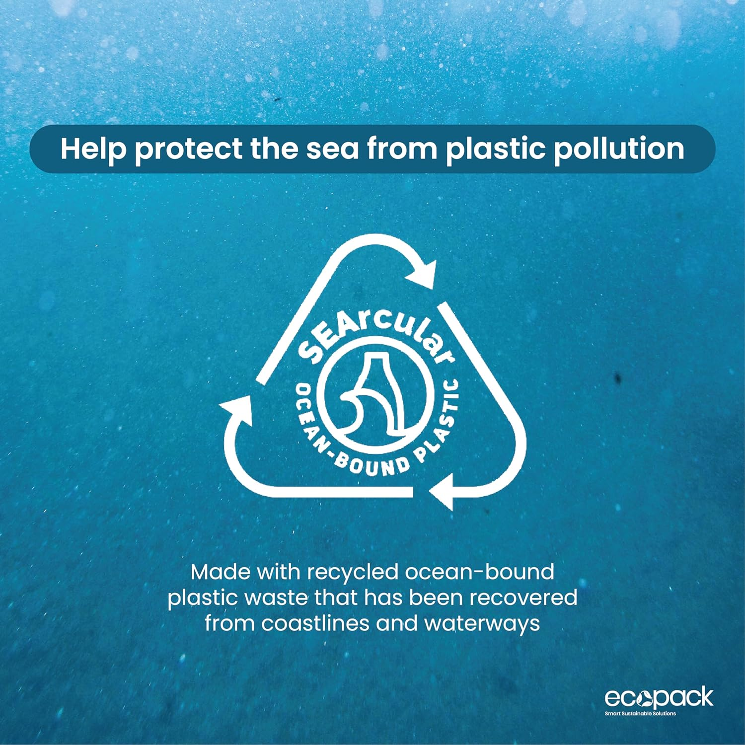 Ecopack 27L Medium Bin Bags with Handles,104 Bags (4 Rolls of 26 Bags Each) - Made Recycled Plastic Bin Bag/Bin Liner with Tie-Handles - Strong, Heavy Duty Rubbish Bag image number 6