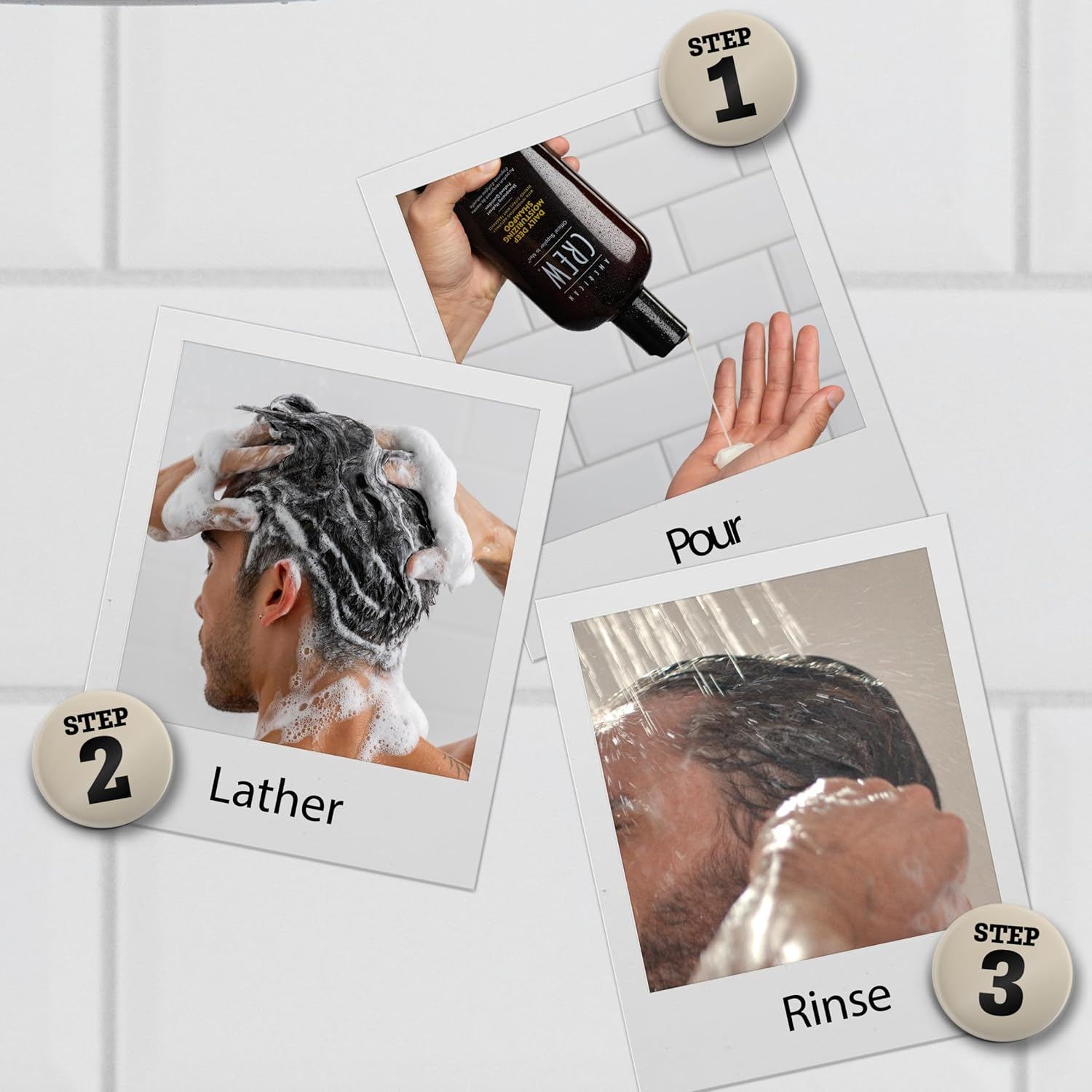 Daily Deep Moisturizing Shampoo by American Crew for Men - 3.3 Oz Shampoo