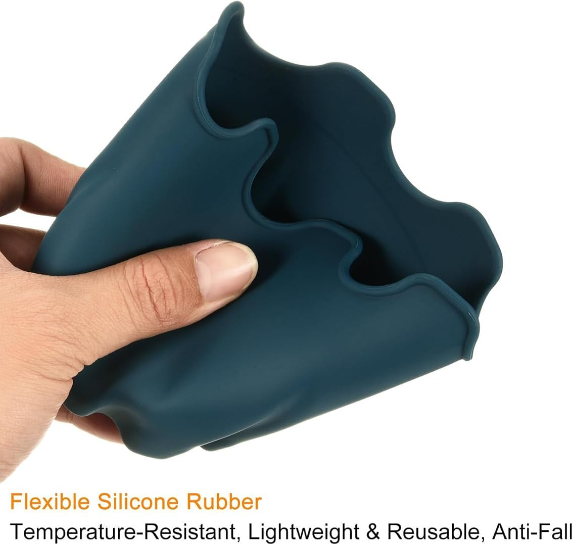 Xiaaofea 3 Pcs Flexible Silicone Plant Pots, Collapsible Indoor Outdoor Gardening Planter for Seedlings Flowers Herbs Multi Purpose Foldable Nursery Pot image number 4