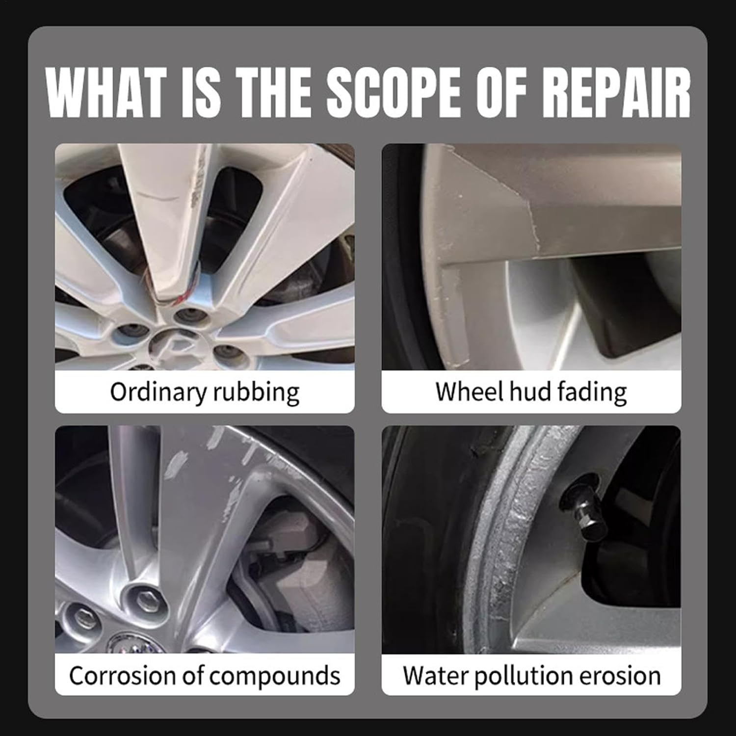 Wheel Hub Scratch Repair - Car Tire Scratch Remover 120G with Sponge - Aluminum Alloy Wheel Rim Polish Balm for Steel Wheel Hub image number 6