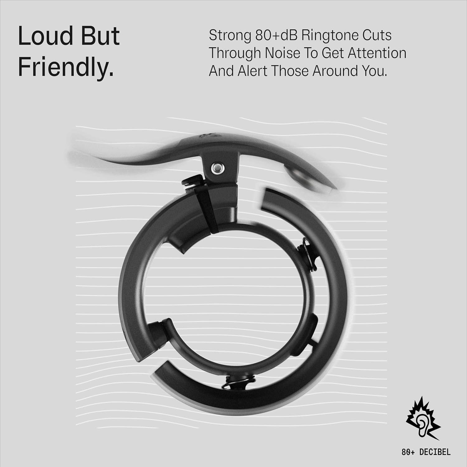 Knog Oi Prima Bike Bell &ndash; Loud 80Db Ring, Wrap-Around Design, WAVETEK Hammer, Durable Build, Easy Install &ndash; 2 Sizes to Ensure Correct Fit image number 2