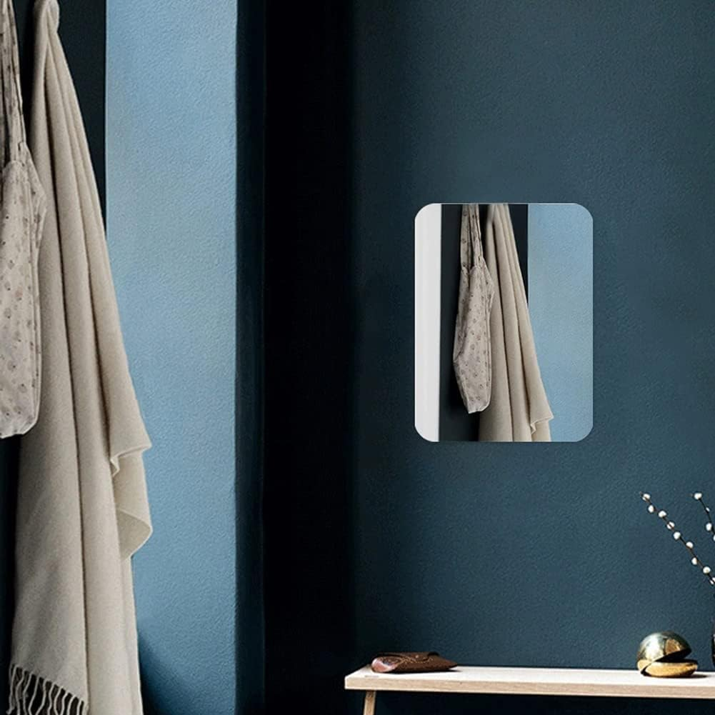 Homiliky 4 Pack Self Adhesive Mirror Stick on Mirror 30X20Cm Acrylic Mirror School Mirrors Flexible Mirror Sheets Mirror Stickers for Wall School Home Livingroom Bathroom Bedroom Decor image number 5