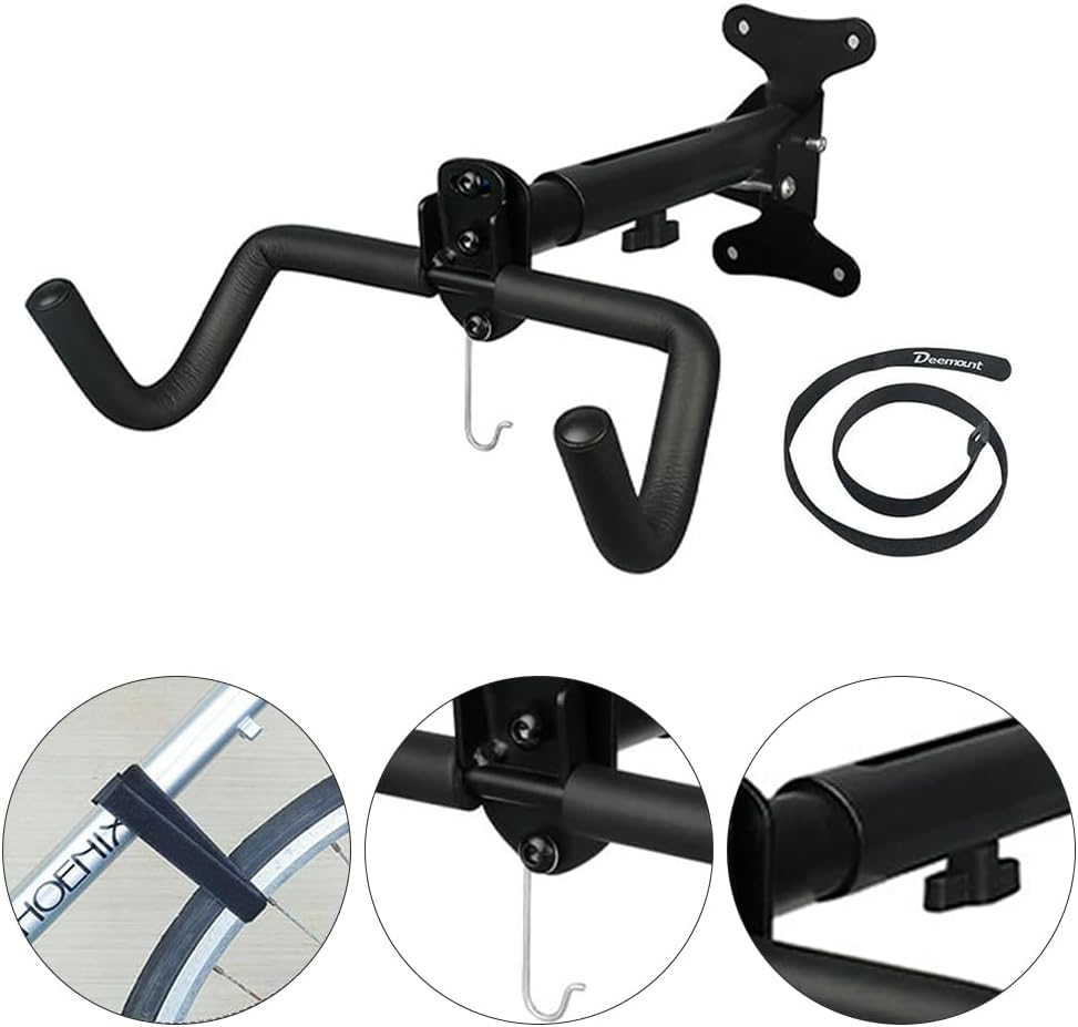 Bike Wall Mount,Bicycle Indoor Storage Rack,Retractable Frame,Frame with Straps and Simple Wrench,Cycling Holder Hook,For Hanging Mountain Road Bike image number 4