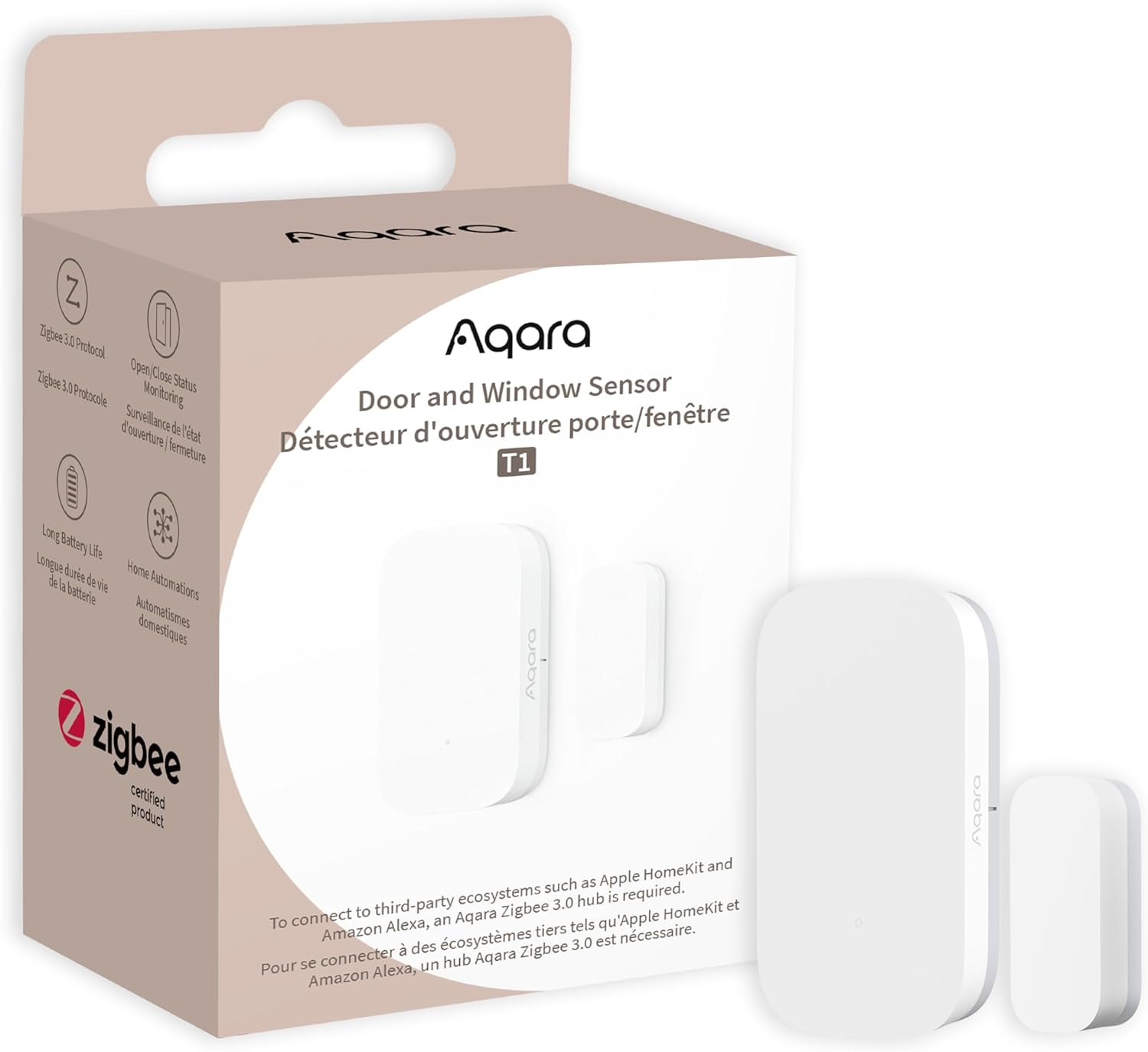 Aqara Door and Window Sensor T1, Smart Home Security Device with Real-Time Alerts, Zigbee 3.0 Compatible, Works with Homekit, Alexa, and Google Assistant image number 6