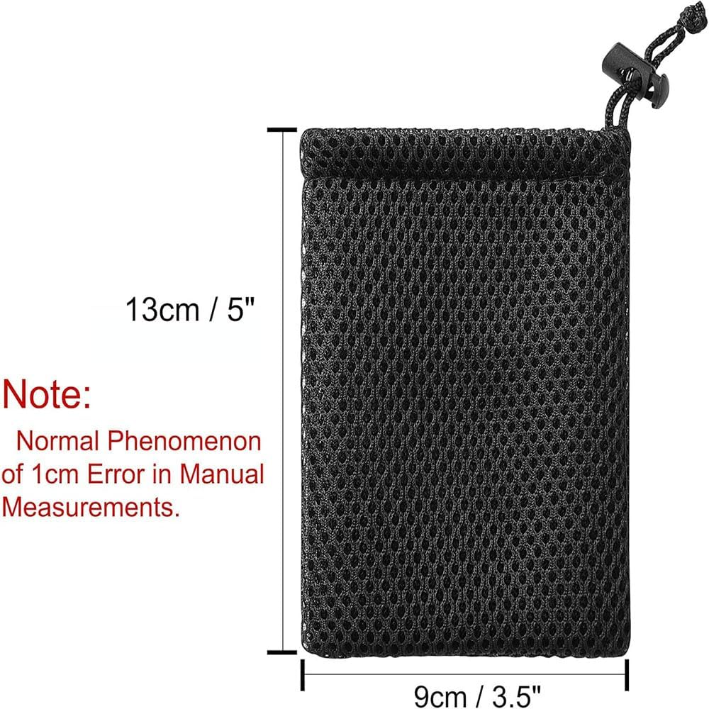 Lyhaogao 22 Pack Mesh Drawstring Bags Small Storage Pouch Organizer for Charger,Cosmetics, Snacks, Jewelry, Travel Accessories,Breathable & Durable String Bags (9X13 Cm/3.54X5.11 In) image number 3