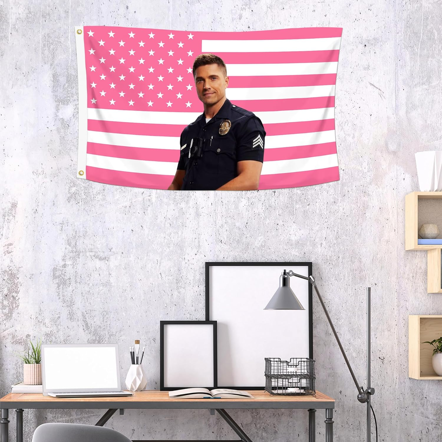 Shmbada Eric Winter Tim Bradford 3X5 Foot Decorative Flag Tapestry Poster with 2 Brass Grommets for Outdoor Indoor, Double Stitched Wall Hanging Room Art Decor, College Dorm Porch Decorations image number 4