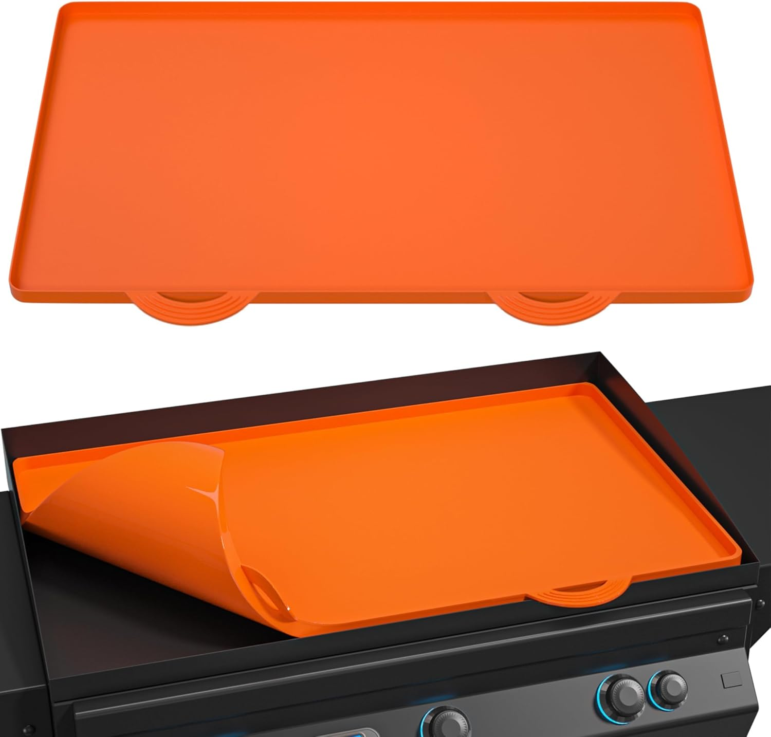 36" Silicone Griddle Mat for Blackstone - Heavy Duty Food Grade Buddy Top Protective Cover Accessories Grill BBQ Reusable for Outdoor All Season Cooking with Handle image number 5