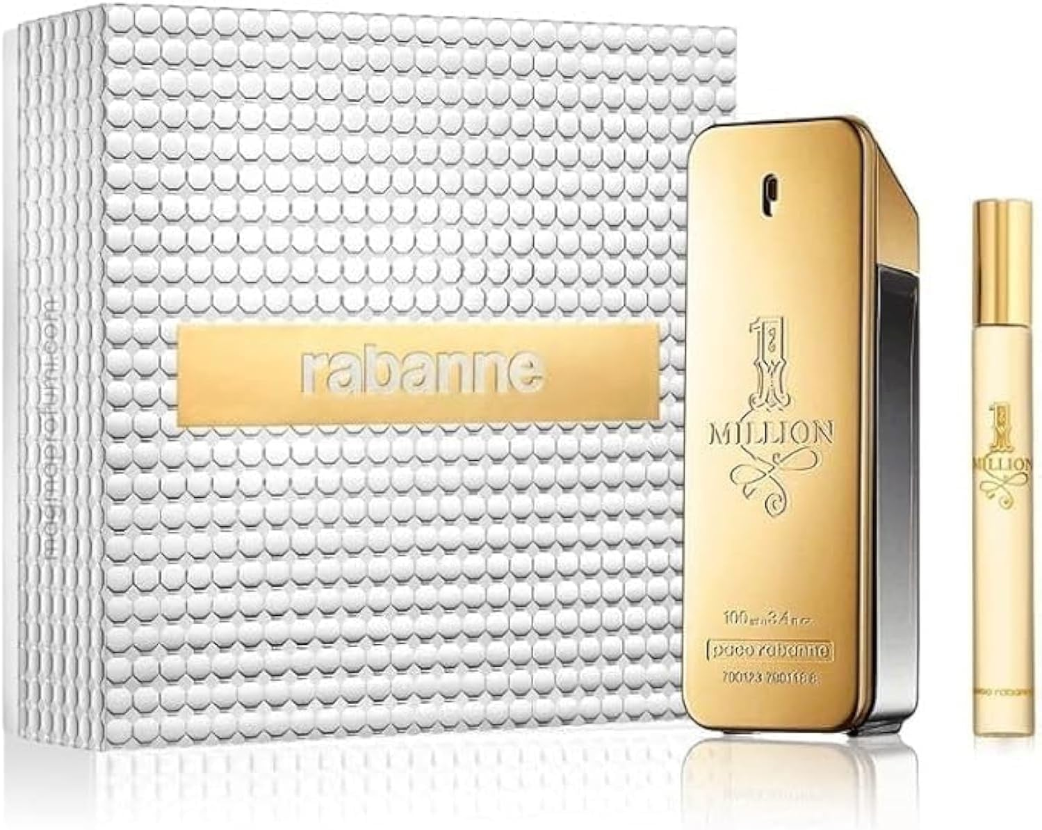 Paco Rabanne S0860IM One Million 2 Pieces Gift Set (EDT 100 Ml + EDP Travel Spray 10 Ml)
