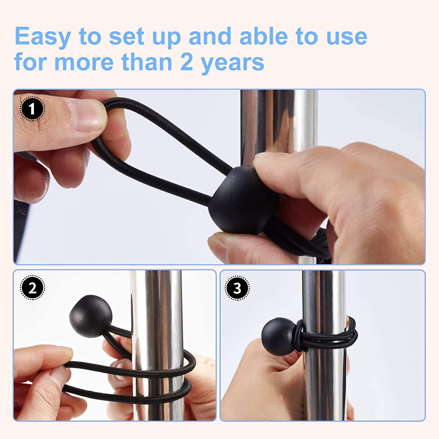 30PCS of 3 Sizes Ball Bungee Cords, 6, 9, 11 Inch Tarp Canopy Bungee Balls, Heavy Duty Tie down Cord for Shelter, Gazebo, Camping, Tent, Cargo, Holding Wire and Hoses, Patio Umbrellas, Awning