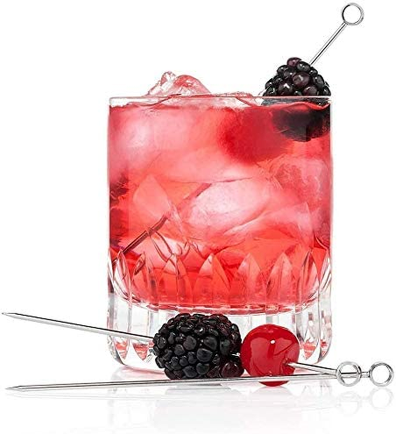 Stainless Steel Cocktail Picks Set, 15 Pcs Stainless Steel Martini Skewers Olive Drink Picks Set Reusable Fruit Sticks Metal Drink Pick for Olives, Fruit Garnish, Home, Bar image number 2