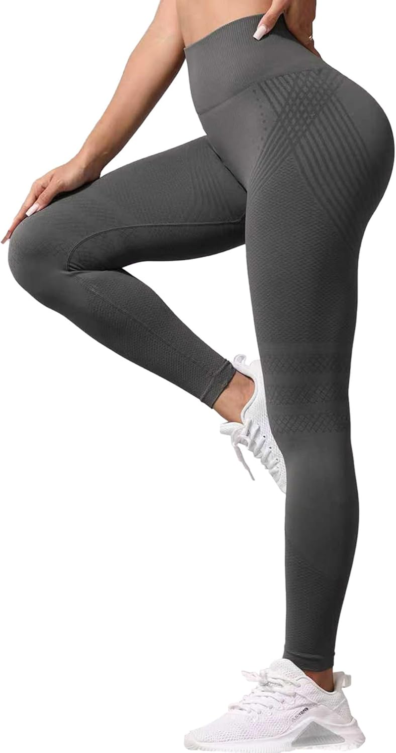 Fittingirls Women'S High Waisted Tummy Control Scrunch Butt Lifting Seamless Workout Yoga Pants