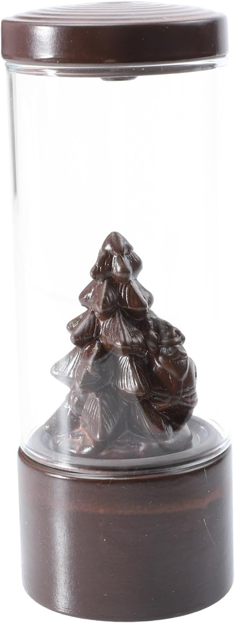 Amosfun Xmas Tree Design Ceramic Incense Burner Glass Cover Backflow Censer Xmas Party Decor Adorn image number 5