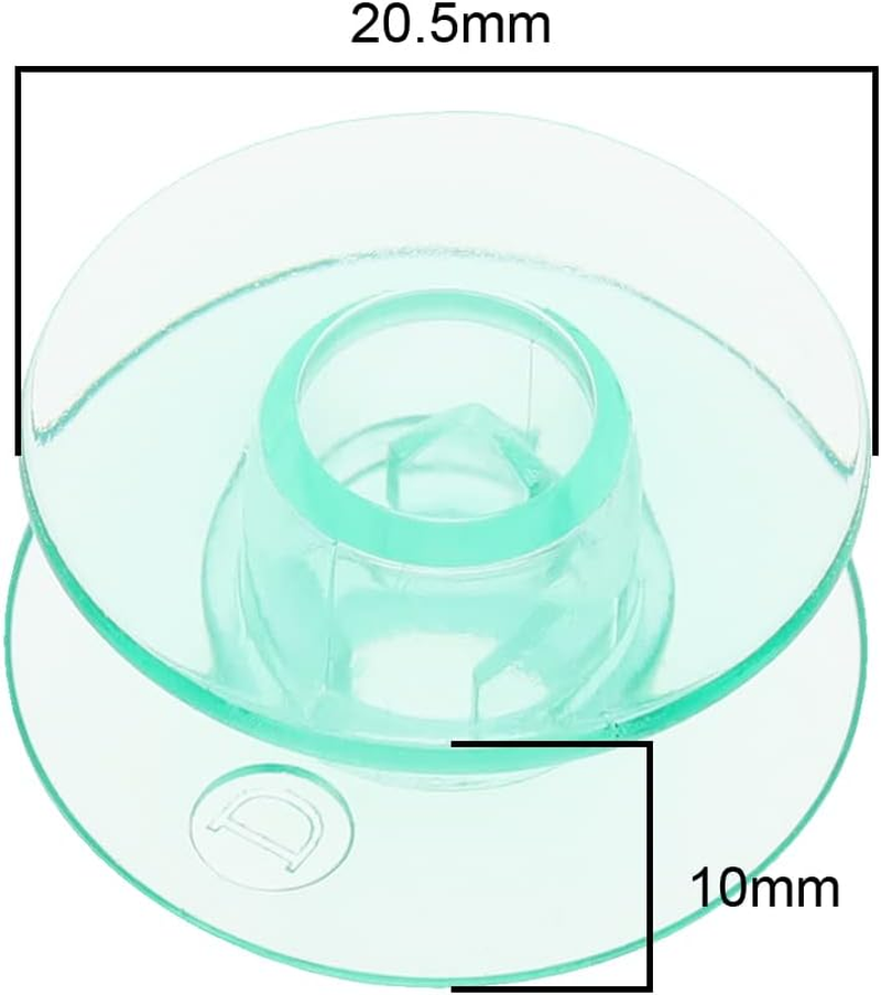 VGOL 20Pcs Bobbins Compatible with Husqvarna Viking Groups 5/6/ 7 Household Industrial Multifunctional Sewing Machine Green Bobbins image number 6