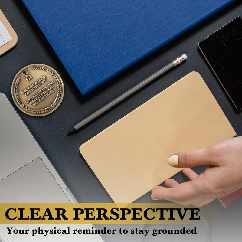 STOIC STORE UK Memento Mori Coin, Momento Mori Coin for Daily Stoic Practice, Marcus Aurelius Stoic Coin, Brass EDC Challenge Coin Stoic Medallion Bronze Plating, Memento Mori Medallion Stoic Coins image number 6