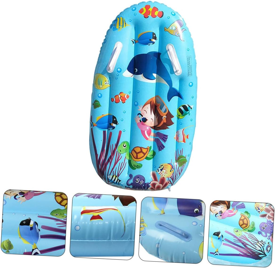 Inflatable Floating Bed Boy Girl'S Swimming Toy Kickboard Surfboard Water Float Pad for Play image number 4